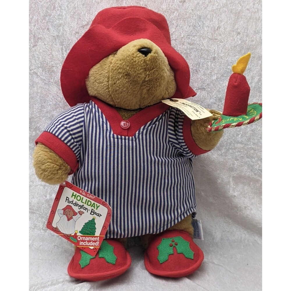 Paddington Bear London Christmas Bear 2009 Holidays Festive Plush Tags Ornament